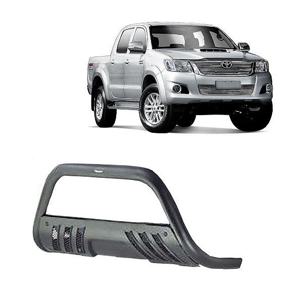 Parachoque Impulsão Quebra Mato Hilux 2006 A 2015 Preto Bepo