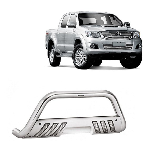Quebra Mato Hilux 2006 A 2015 Cromado Bepo Com Grade