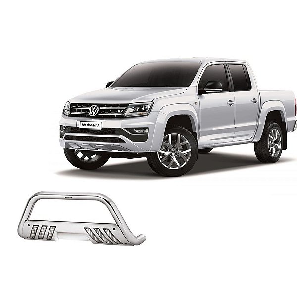 Quebra Mato Amarok 2010 A 2016 Cromado Bepo Com Grade