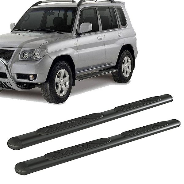 Estribo Pajero Tr4 2003 2004 2005 2006 2007 2008 Oval Preto