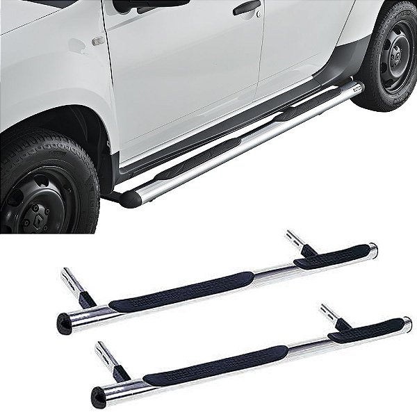 Estribo Duster 2011 Em Diante Cromado Tubular 1730mm Bepo