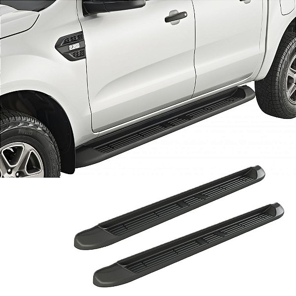 Estribo Ford Ranger 2013 2014 2015 2016 2017 Plástico Preto