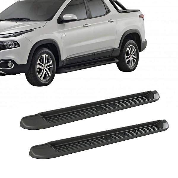 Estribo Fiat Toro 2016 2017 2018 2019 2020 Plástico Preto