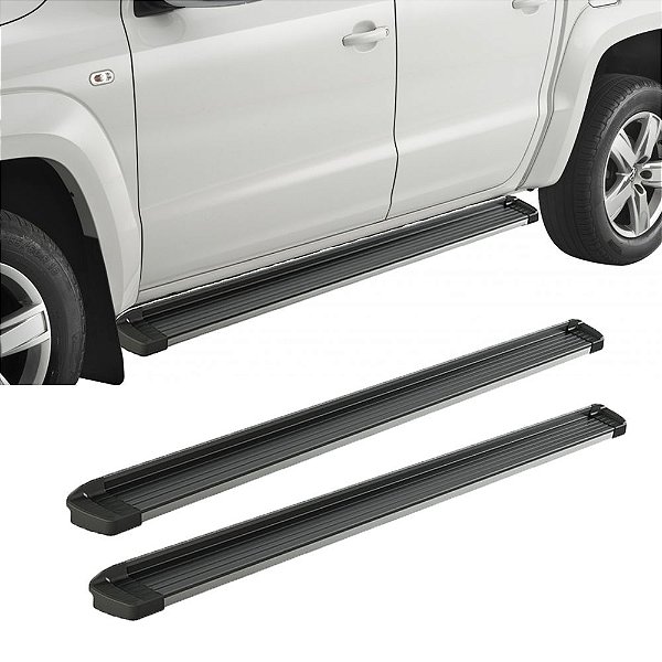 Estribo Triton Preto Cabine Dupla G3 Alumínio Polido