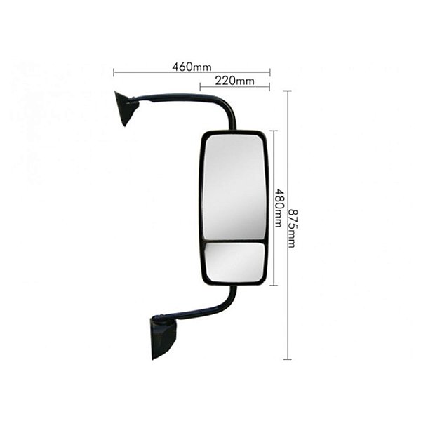 Retrovisor Ford Cargo 2011 2012 Completo Bifocal Convexo Ld