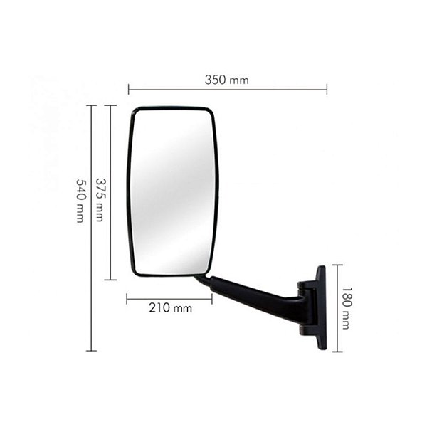 Retrovisor Ford Cargo 712 / 814 / 815 / 915 Completo - Le