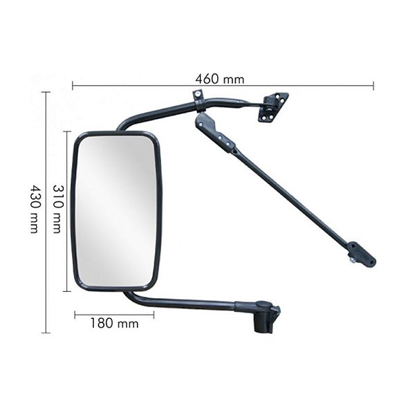 Espelho Retrovisor Vw 6.80 / 6.90 / 7.90 Completo Plano Par