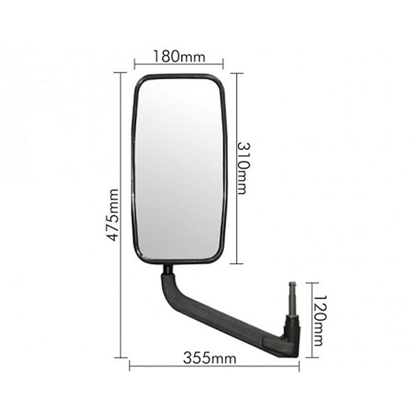 Espelho Retrovisor Mb 709 / L-710 / L-710 Plus Plano - Par