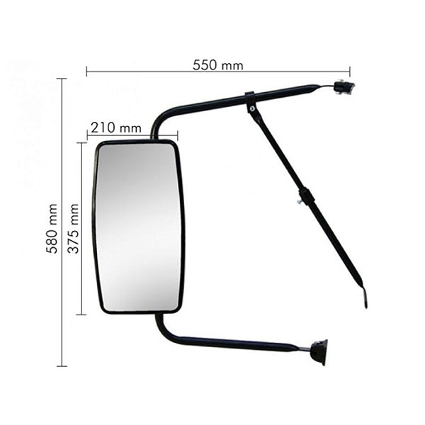 Espelho Retrovisor Mb 1113/ 1114/ 1313 Plano Completo - Par