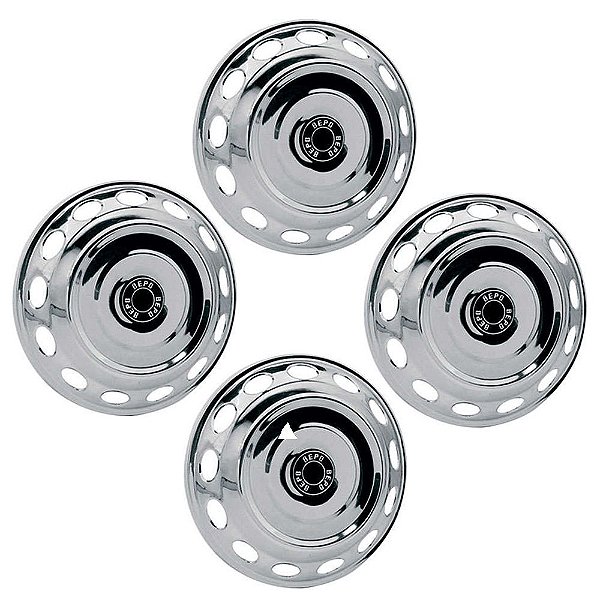 Calota Dianteira Oval Aro 20 Cromado Par