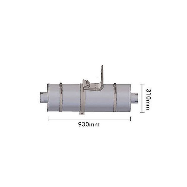 Silencioso Scania T/R 112 E T/R 142 - Aço 4,5 Polegadas