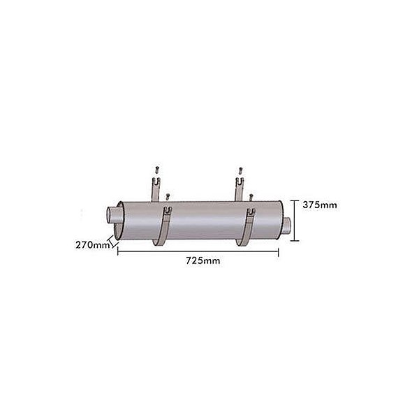 Silencioso Oval Mb 1620 1622 6 Marchas - 3.5 Polegadas