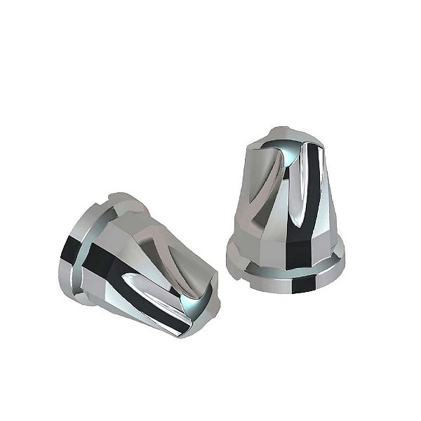 Capa De Porca 32mm Style Cromada - Plástico 50 Unidades