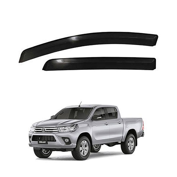 Calha De Chuva Hilux 2006 2007 2008 2009 Cabine Dupla Fume