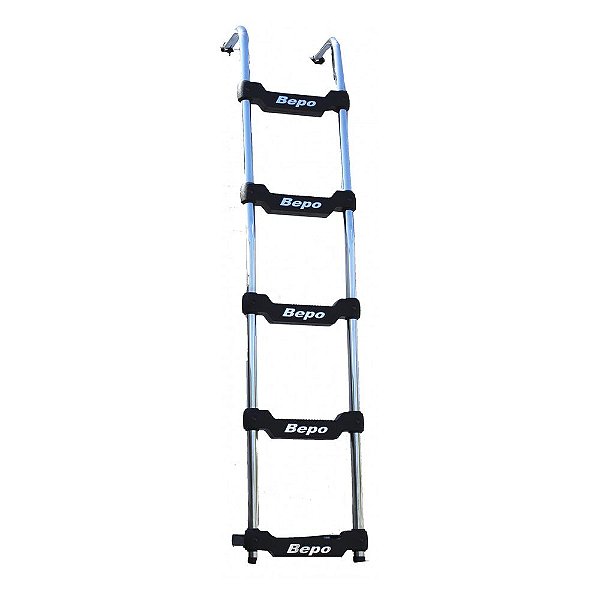 Escada Scania S6 Cabine P Traseira Cromada 1680mm 5 Degraus