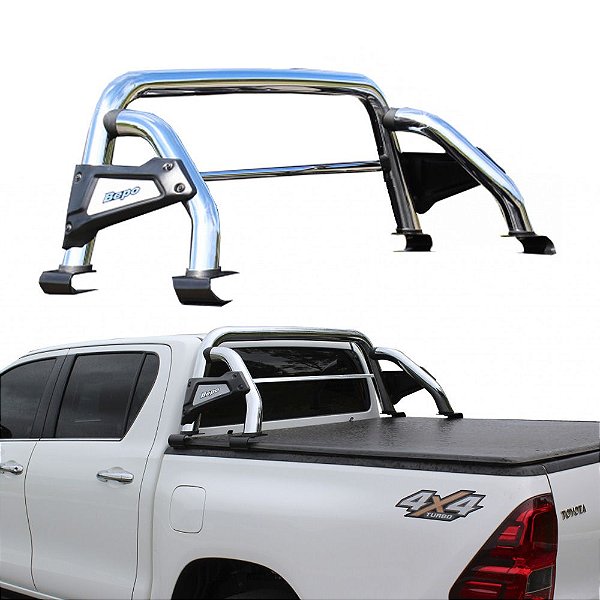 Santo Antônio Hilux CD 2016 2017 2018 a 2020 Cromo com grade
