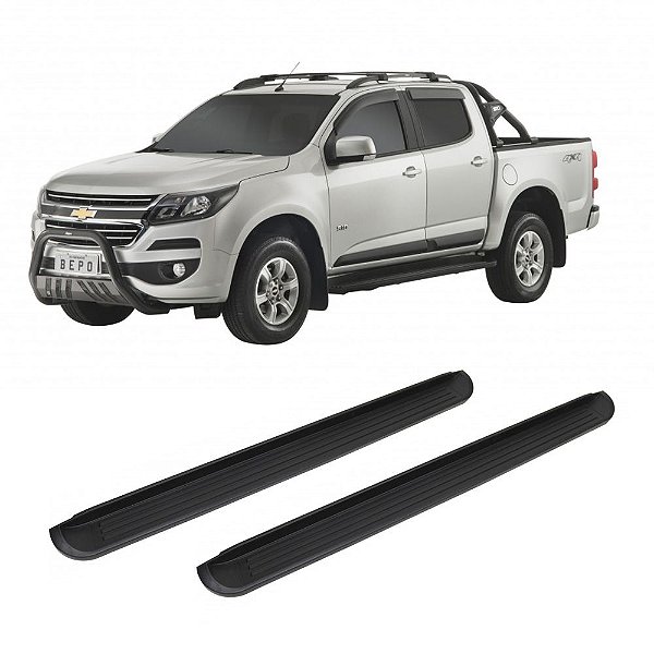 Estribo S10 2012 2013 2014 2015 Cabine Dupla Plástico Preto