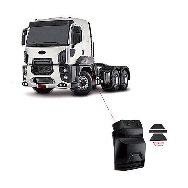 Paralama Traseiro Ford Cargo 2842 Le Fibra Dc4616105bdyyh