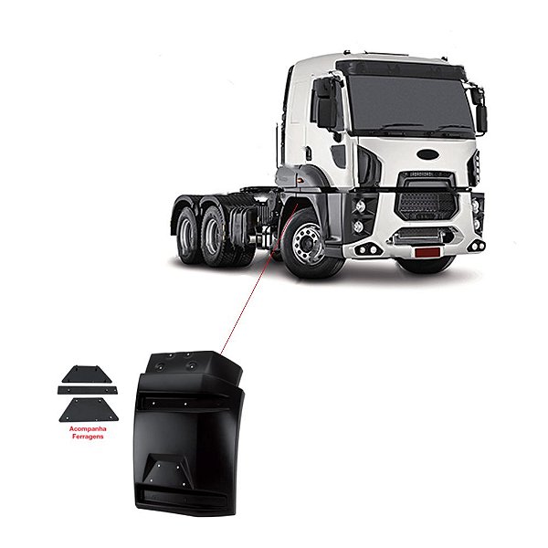 Paralama Traseiro Ford Cargo 2842 Ld Fibra Dc4616104bdyyh