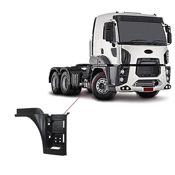 Paralama Ford Cargo 2842 Ld Fibra Cinza Dc46e20093aczup
