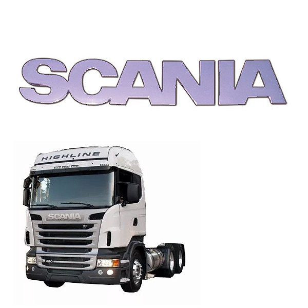 Letreiro Frontal Scania S5 P 2010 a 2013 Cromado 1498406
