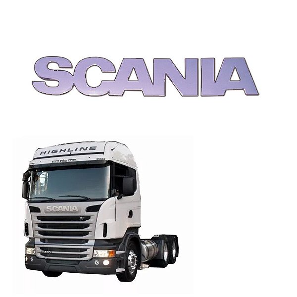 Letreiro Frontal Scania S5 S6 G R 2010 em diante Cromado