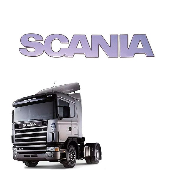 Letreiro Frontal Scania S4 R T até 2007 Cromado 1357259