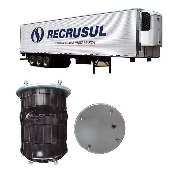 suspensão Pneumática Eixo Carreta Recrusul Com Base