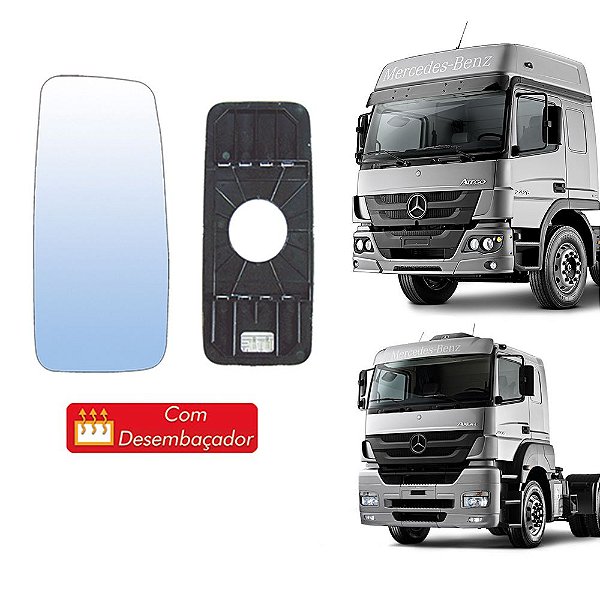 Vidro Principal do Retrovisor Axor Atego com desembaçador
