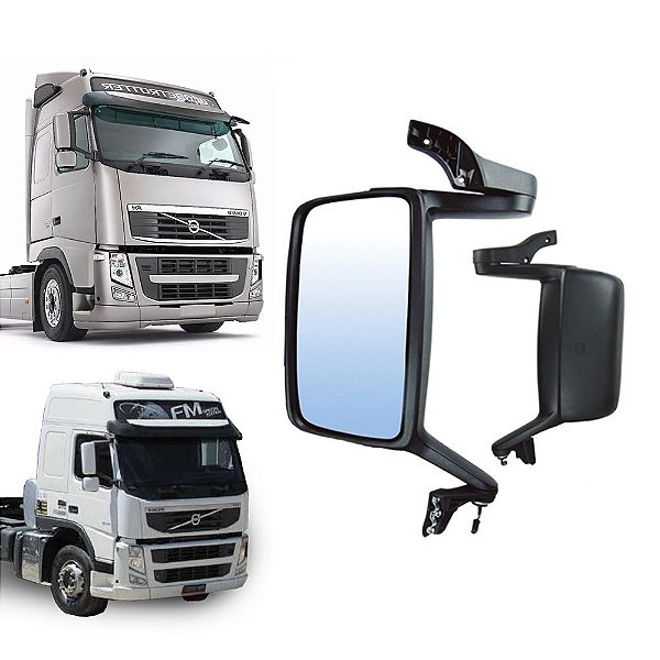 Retrovisor Sem Auxiliar Volvo FH e FM 2010 até 2015 Ld Esq