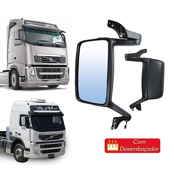 Retrovisor Sem Auxiliar Volvo FH FM 2010 até 2015 Ld Esq
