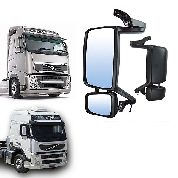 Retrovisor Completo Volvo FH FM 2010 até 2015 Lado Esquerdo