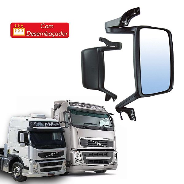 Retrovisor Sem Auxiliar Volvo FH FM 2010 até 2015 Ld Direito