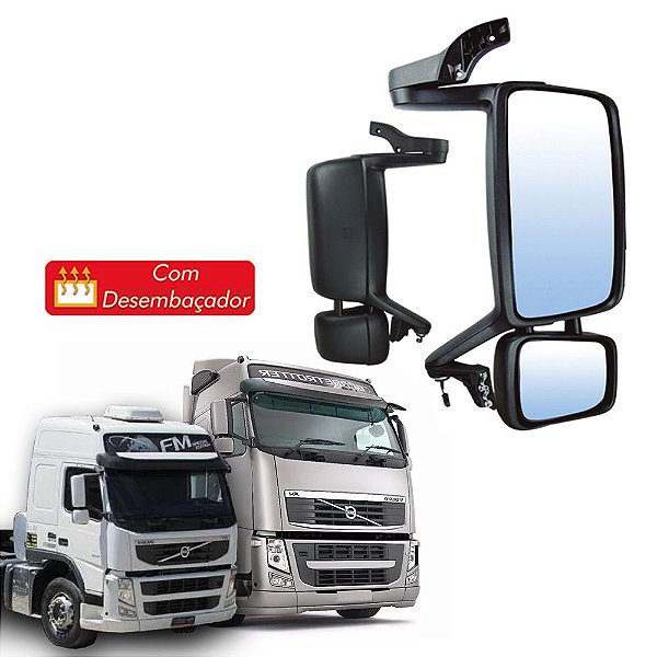 Retrovisor Completo Volvo FH/FM 2010 até 2015 Lado Direito