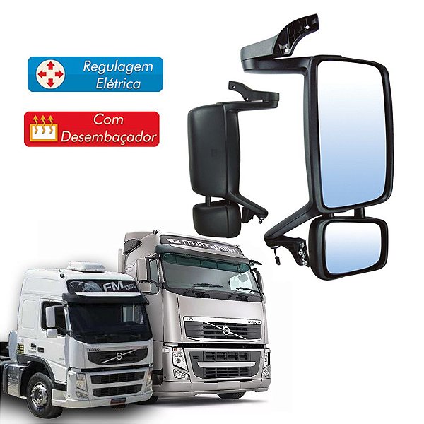 Retrovisor eletrico Volvo FH/FM 2010 até 2015 Lado Direito