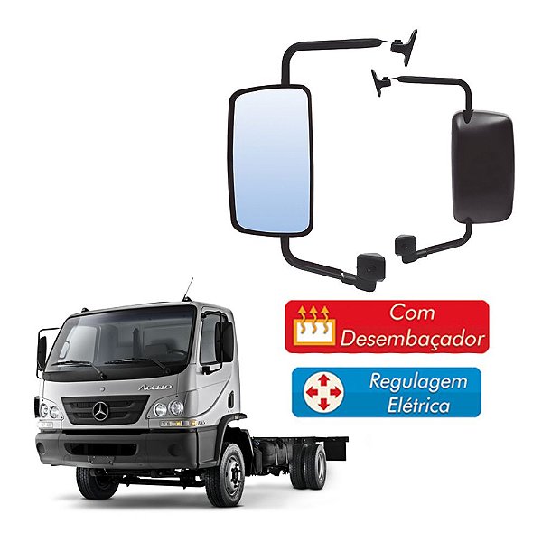 Retrovisor Completo Accelo Ld eletrico com desembaçador
