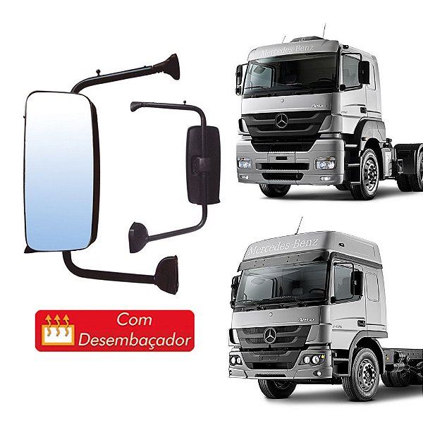 Retrovisor S/ Auxiliar Mercedes Axor Atego 2014 em diante LE