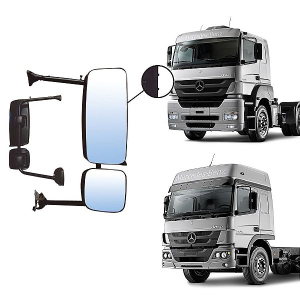 Retrovisor Completo Mercedes Axor e Atego 2014 em diante LD