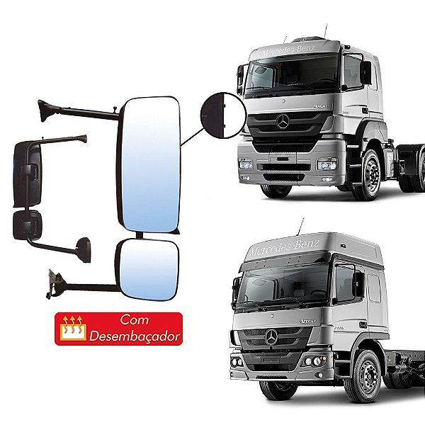 Retrovisor Completo Mercedes Axor/Atego 2014 em diante LD