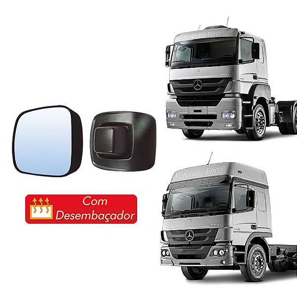 Retrovisor Mercedes Axor Atego Ld LE com desembaçador