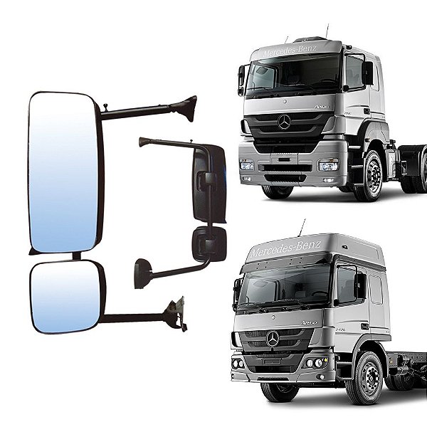 Retrovisor Completo Mercedes Axor/Atego Lado Esquerdo