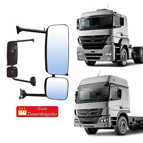 Retrovisor Completo Mercedes Axor Atego LD com desembaçador