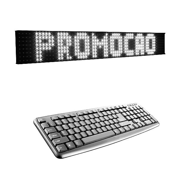 Painel de LED, Letreiro Mensagens Climatizar 8L64C Branco