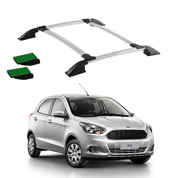 Bagageiro Ford Ka 2014 2015 16 17 18 19 2020 Prata Colado