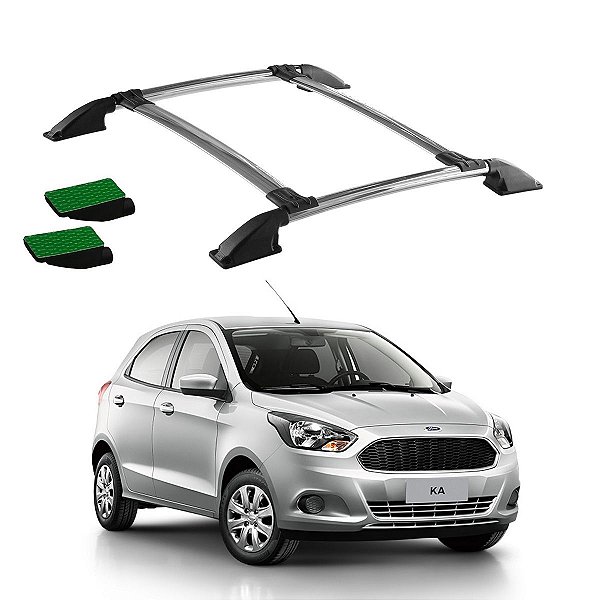 Bagageiro Ford Ka 2014 15 16 17 18 19 2020 Cromado Colado