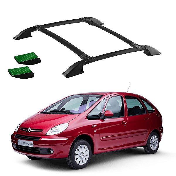 Bagageiro Rack de Teto Picasso Preto Colado