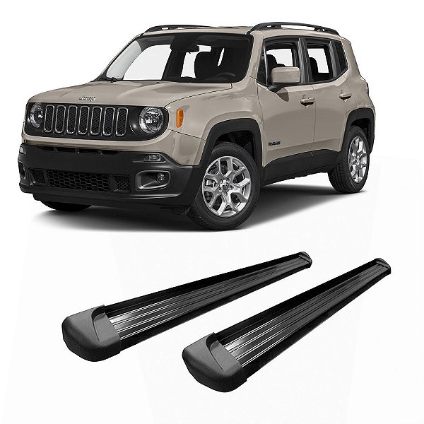 Estribo Renegade 2015 2016 2017 2018 2019 20 Alumínio Preto