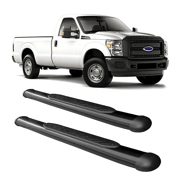 Estribo F250 2005 2006 2007 a 2011 Cab Simples Preto Oblongo