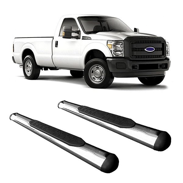 Estribo F250 2005 2006 a 2011 Cab Simples Cromado Oblongo