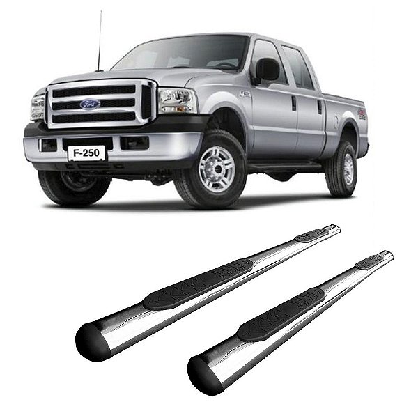 Estribo F250 2005 a 2009 2010 2011 Cab Dupla Cromado Oblongo